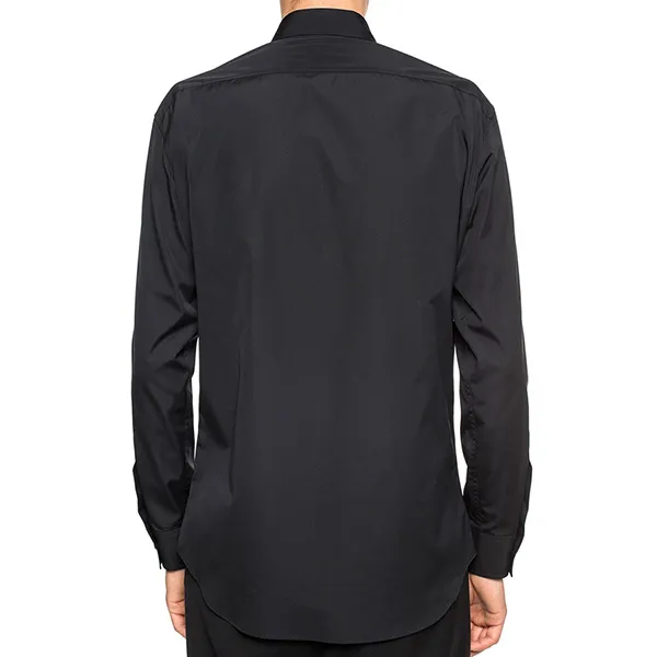 Áo Sơ Mi Nam Dsquared2 Black Shirt With Decorative Pockets S71DM0338 Màu Đen Size 44