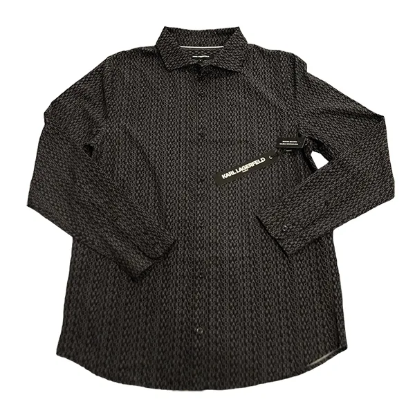Áo Sơ Mi Nam Karl Lagerfeld Long Sleeve Signature Shirt LM2W3240 GA03 Màu Đen Size M - Thời trang - Vua Hàng Hiệu
