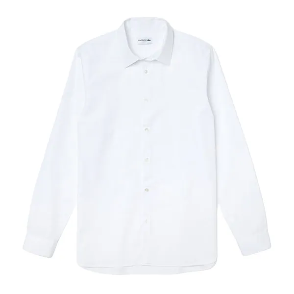 Áo Sơ Mi Nam Lacoste Slim Fit Cotton Poplin Shirt CH0141 001 Màu Trắng Size 41