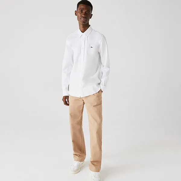 Áo Sơ Mi Nam Lacoste Men’s Slim Fit Premium Cotton Shirt CH1843 51 001 Màu Trắng Size 40 - Thời trang - Vua Hàng Hiệu