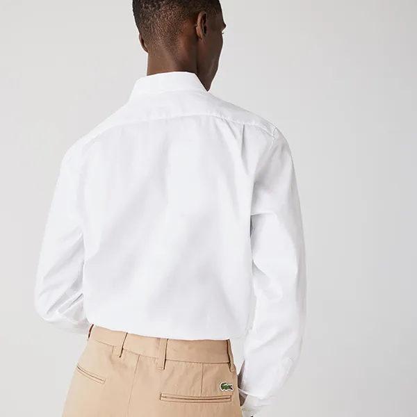 Áo Sơ Mi Nam Lacoste Men’s Slim Fit Premium Cotton Shirt CH1843 51 001 Màu Trắng Size 40 - Thời trang - Vua Hàng Hiệu