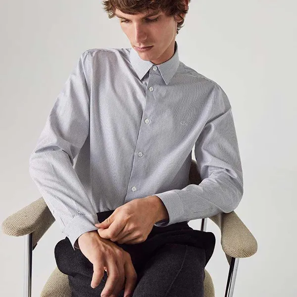 Áo Sơ Mi Nam Lacoste Regular Fit CH2974 00 AU8 Màu Trắng Caro Kẻ Đen Size 39 - Thời trang - Vua Hàng Hiệu