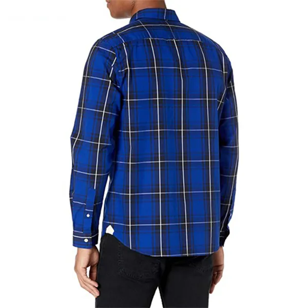 Áo Sơ Mi Nam Lacoste Slim Fit Poplin Shirt CH5238 51 690 PB05 Màu Xanh Kẻ Size L