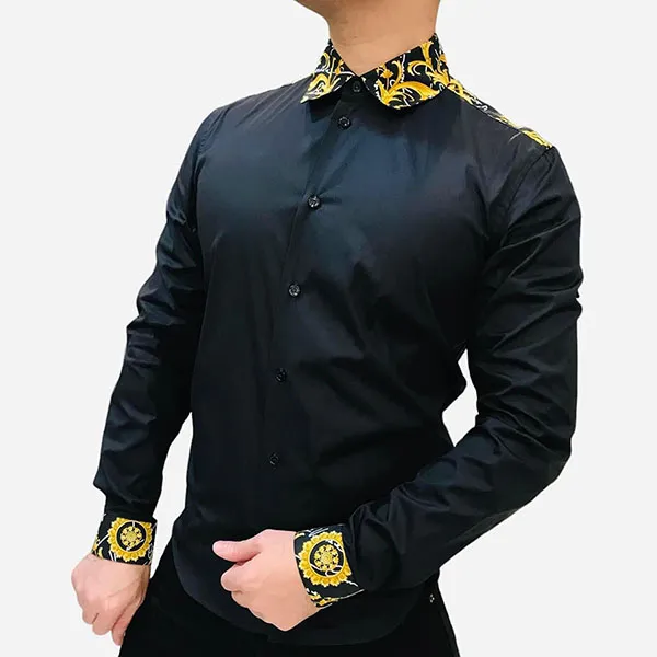 Áo Sơ Mi Nam Versace Logo Baroque Printed 1006219 Màu Đen Size 38 - Thời trang - Vua Hàng Hiệu