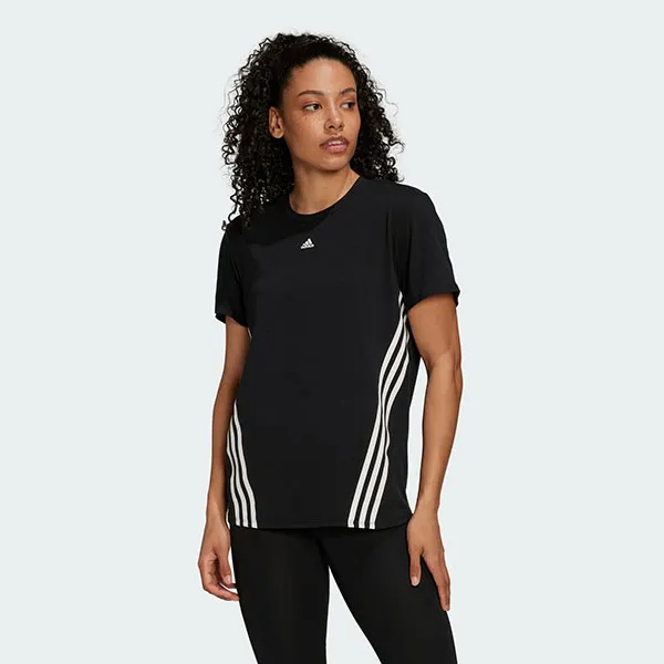 Áo Thun Nữ Adidas Icons 3 Bar Trainicons T-Shirt HK6975 Màu Đen Size XS