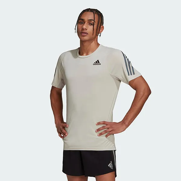 Áo Thun Nam Adidas Run Icon T-Shirt HJ7227 Màu Be Xám Size XL