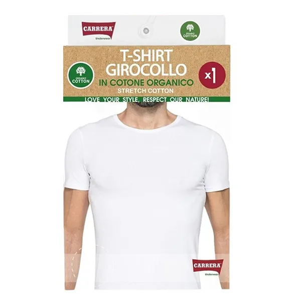 Áo Thun Nam Carrera Jeans Crew Neck In Cotton T-Shirt 80C2512_001 Màu Trắng Size L - Thời trang - Vua Hàng Hiệu
