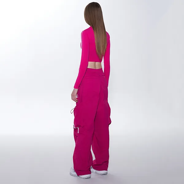 Áo Thun Nữ Nerdy Tshirt Crop Top Màu Hồng