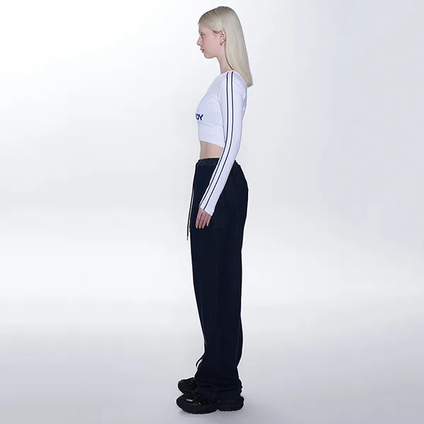 Áo Thun Nữ Nerdy Tshirt Crop Top Màu Trắng