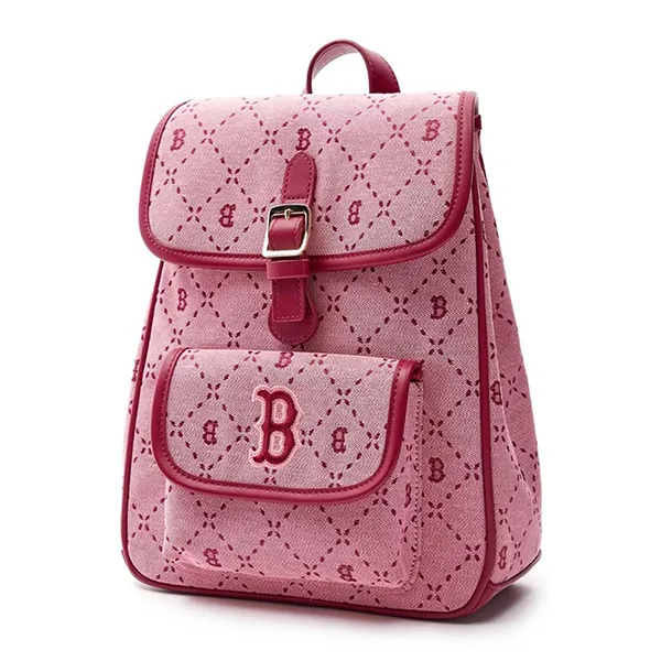 Balo MLB Monogram Jacquard Backpack Boston Red Sox 7ABKMD53N-50PCD Màu Hồng - Túi xách - Vua Hàng Hiệu