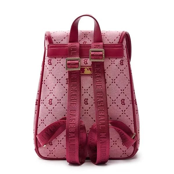 Balo MLB Monogram Jacquard Backpack Boston Red Sox 7ABKMD53N-50PCD Màu Hồng - Túi xách - Vua Hàng Hiệu