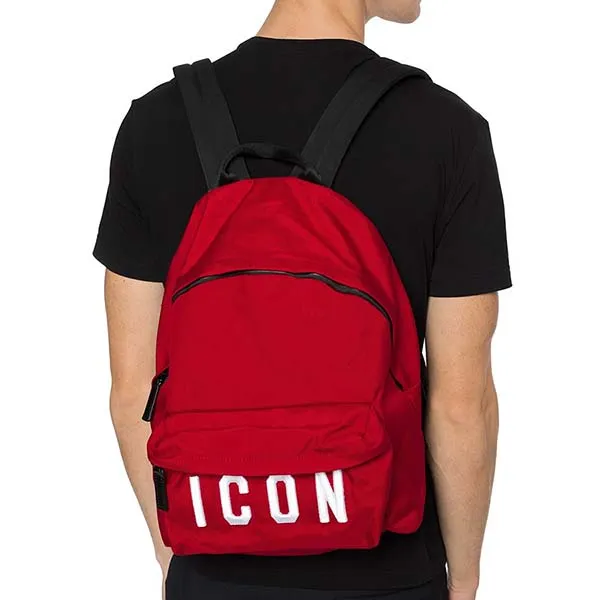 Balo Nam Dsquared2 Red With ICON Logo Embroidered BPM0004 11700396 Màu Đỏ