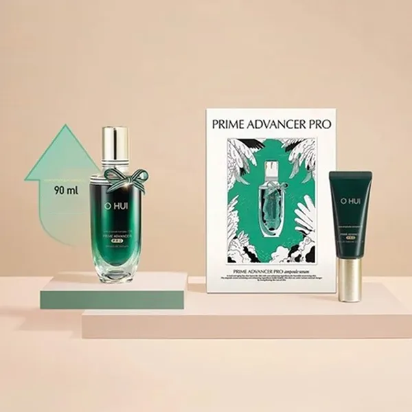 Bộ Dưỡng Da Ngăn Ngừa Lão Hóa Ohui Prime Advancer Ampoule Serum Special Set 2 Món