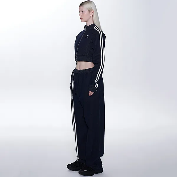 Bộ Quần Áo Dài Tay Nữ Nerdy Crop Denim Màu Xanh Đen - Thời trang - Vua Hàng Hiệu