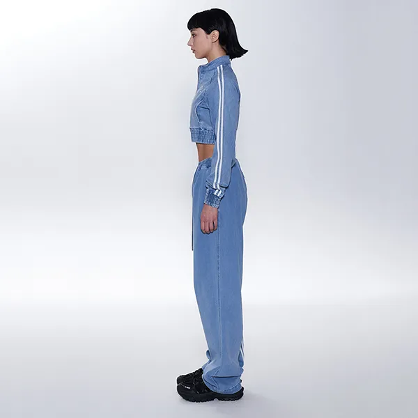 Bộ Quần Áo Dài Tay Nữ Nerdy Crop Denim Màu Xanh Nhạt - Thời trang - Vua Hàng Hiệu