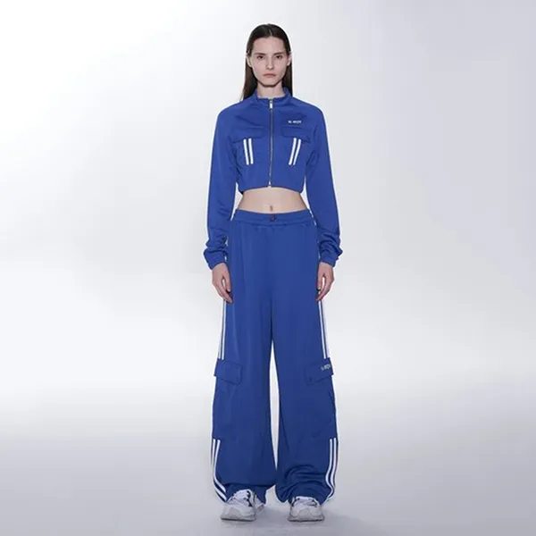Bộ Quần Áo Dài Tay Nữ Nerdy Crop Track Màu Xanh - Thời trang - Vua Hàng Hiệu