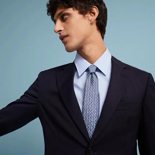 Cà Vạt Nam Hermès Cravate Twillbi Tie 7 Maillons Trombone Marine/Bleu/Ciel Màu Xanh - Thời trang - Vua Hàng Hiệu