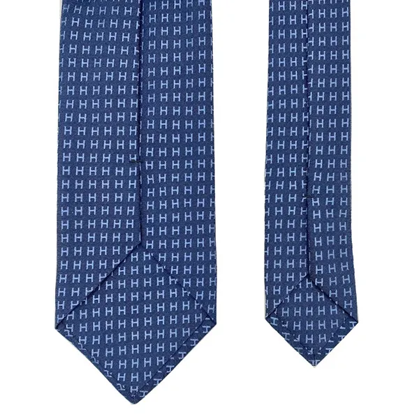 Cà Vạt Nam Hermès H Marine Blue Màu Xanh Navy