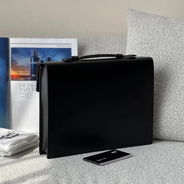 Cặp Xách Tay Nam Montblanc Meisterstuck Classic Single Gusset Briefcase Màu Đen - Túi xách - Vua Hàng Hiệu