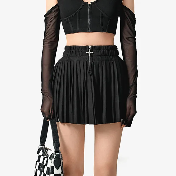 Chân Váy Nữ SMFK Black Dancer Sports Pleated PS008B Màu Đen - Thời trang - Vua Hàng Hiệu