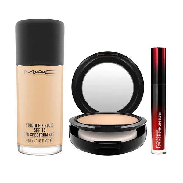 Combo MAC NC20 (Kem Nền, Phấn Phủ, Son Kem Mac 493) - Trang điểm - Vua Hàng Hiệu