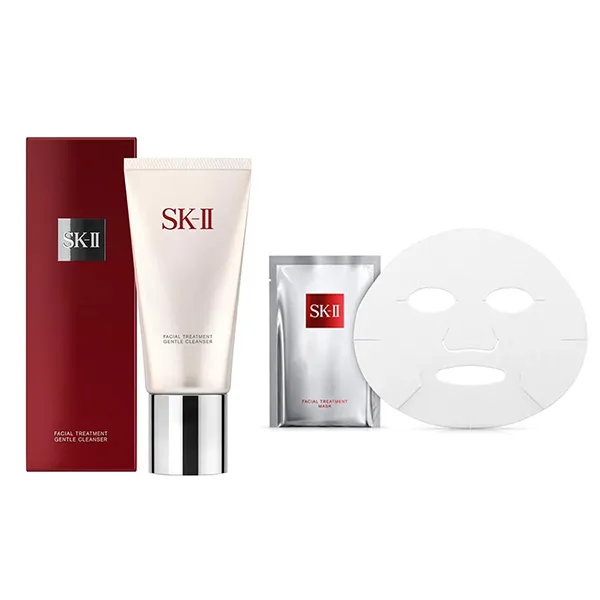 Combo Sữa Rửa Mặt SK-II Facial Treatment Gentle Cleanser 120g + Mặt Nạ Dưỡng Ẩm Facial Treatment Mask (1 Pack) - Sữa Rửa Mặt - Vua Hàng Hiệu