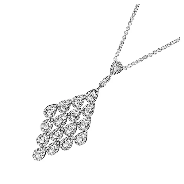 Dây Chuyền Nữ Pandora Necklace Pendant 396262CZ Sterling Silver Flowing Shine Clear Cubic Zirconia Màu Bạc