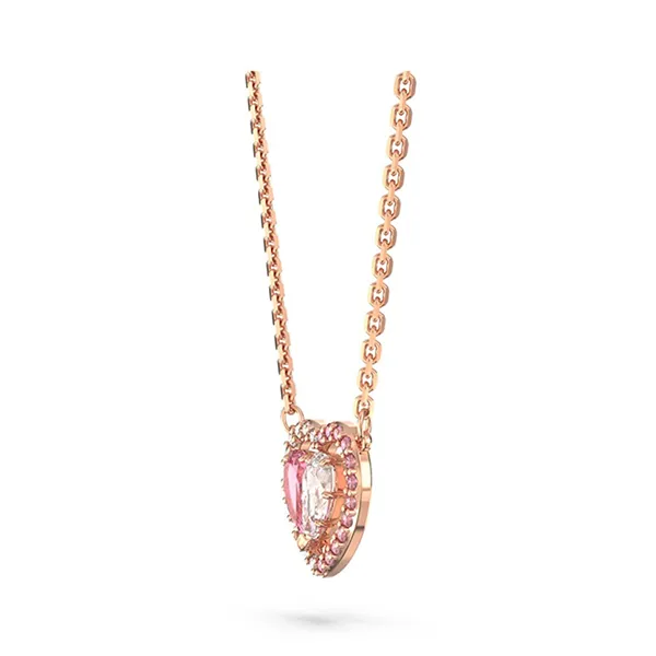 Dây Chuyền Nữ Swarovski Gema 520 Necklace Heart, Pink, Rose Gold-Tone Plated 5653007 Màu Vàng Hồng - Trang sức - Vua Hàng Hiệu