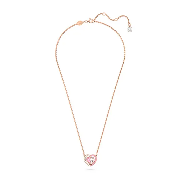 Dây Chuyền Nữ Swarovski Gema 520 Necklace Heart, Pink, Rose Gold-Tone Plated 5653007 Màu Vàng Hồng - Trang sức - Vua Hàng Hiệu