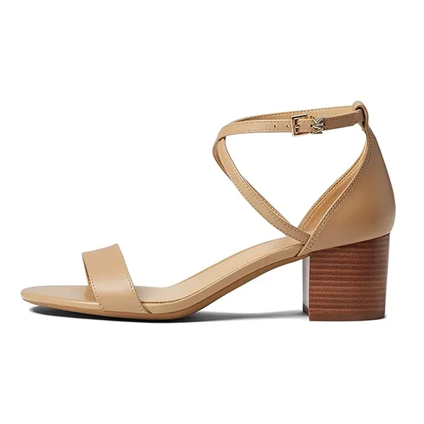 Dép Cao Gót Nữ Michael Kors MK Serena Flex Sandal Màu Be Size 8.5 - Dép - Vua Hàng Hiệu