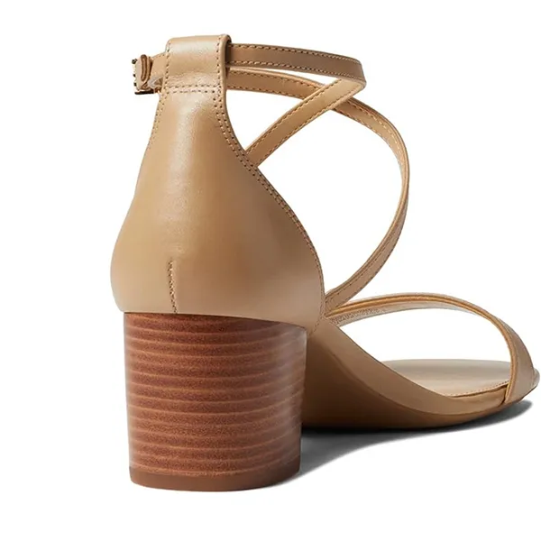Dép Cao Gót Nữ Michael Kors MK Serena Flex Sandal Màu Be Size 8.5 - Dép - Vua Hàng Hiệu
