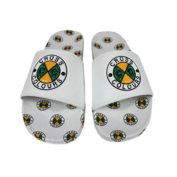 Dép Cross Colours Circle Logo Slides White C314CXC-WHT-8M Màu Trắng Size 43 - Dép - Vua Hàng Hiệu