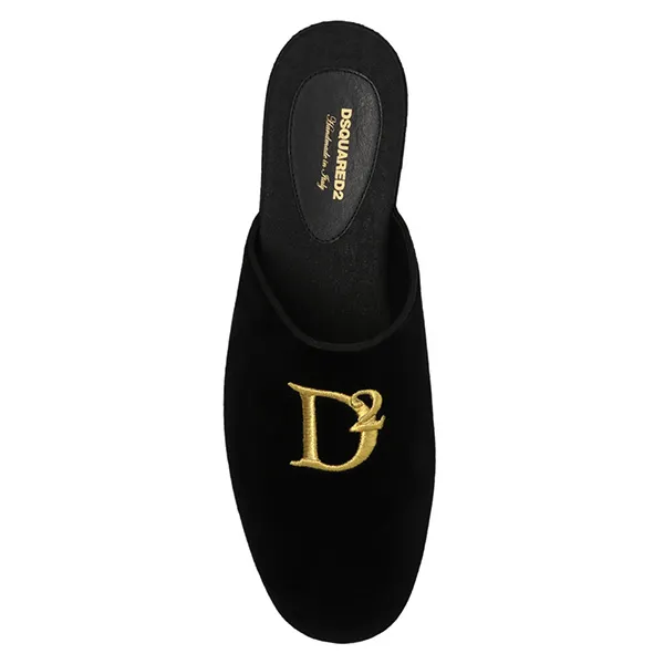 Dép Dsquared2 Black Slide With Logo MFM0003 10750001 2124 Màu Đen Size 40.5