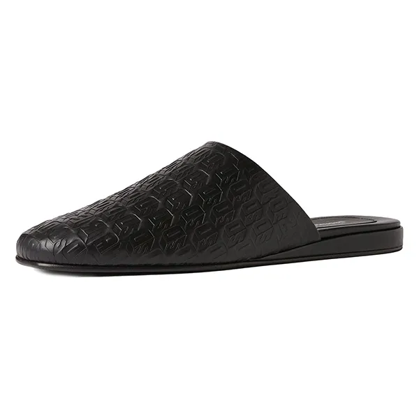 Dép Dsquared2 Leather Monogram Slippers MSM0002 Màu Đen Size 40