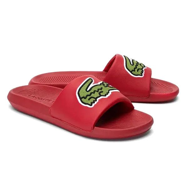 Dép Lacoste Croco Slides 38CMA0073T2Q Màu Đỏ Đô Size 43
