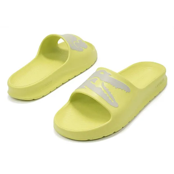 Dép Lacoste Croco Slides 41CMA0006AA5 Màu Vàng Chanh Size 40.5