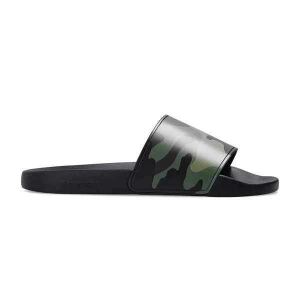 Dép Nam Burberry BBR Black Rubber Slides 8042712 Màu Xanh Đen Size 40