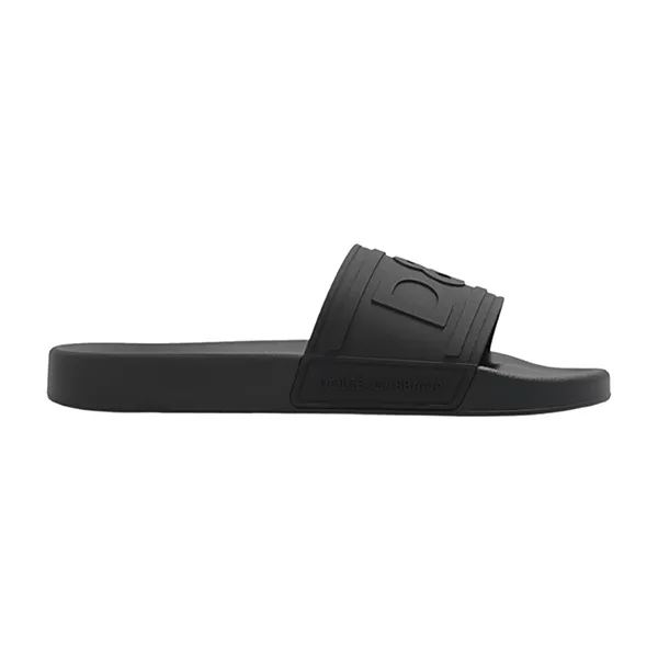 Dép Nam Dolce & Gabbana D&G Rubber Slides CS2072 Màu Đen Size 40