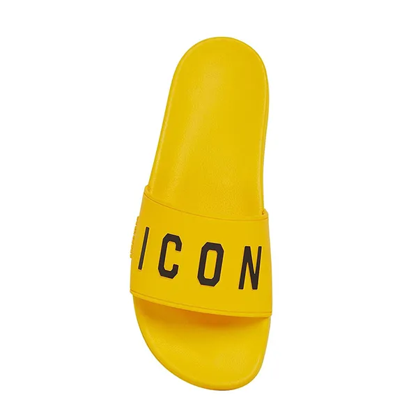 Dép Nam Dsquared2 Icon 3d Print Rubber Slide Màu Vàng Size 42 - Dép - Vua Hàng Hiệu