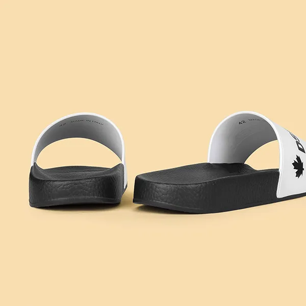 Dép Nam Dsquared2 Logo Pool Sliders Màu Trắng Size 40 - Dép - Vua Hàng Hiệu