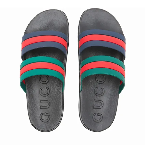 Dép Nam Gucci Agrado GRG Rubber Slide Black 692381 Phối Màu Size 41
