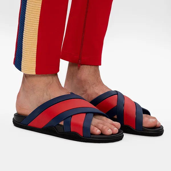Dép Nam Gucci Stripe Slides 630326 Phối Màu Size 41