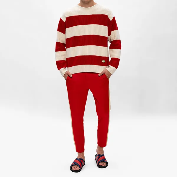 Dép Nam Gucci Stripe Slides 630326 Phối Màu Size 41