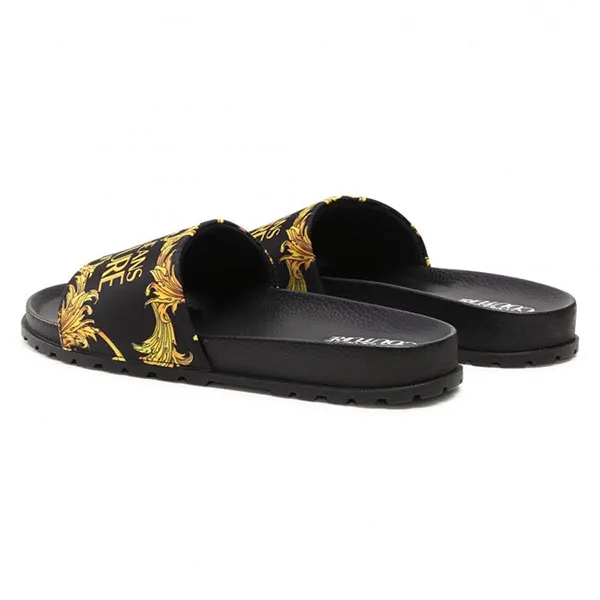 Dép Nam Versace Jeans Couture E0YWASQ4 71626 Màu Đen Vàng Size 41