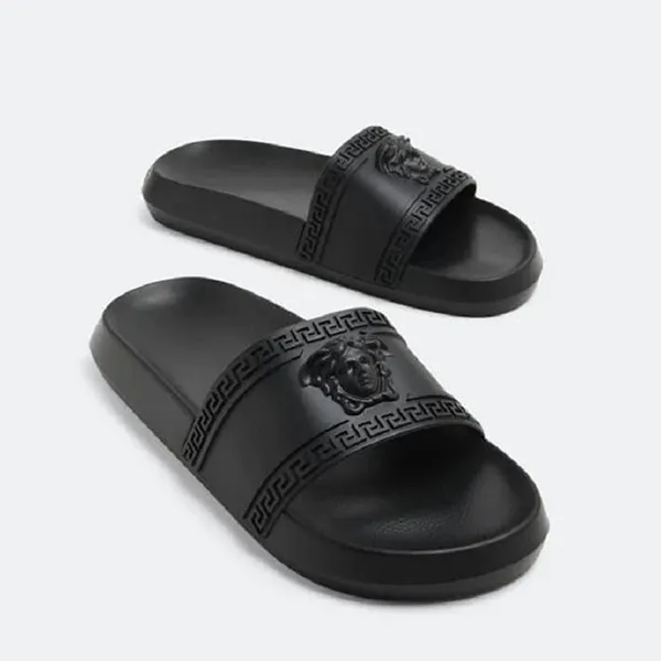 Dép Nam Versace Palazzo Slides Màu Đen Size 41 - Dép - Vua Hàng Hiệu