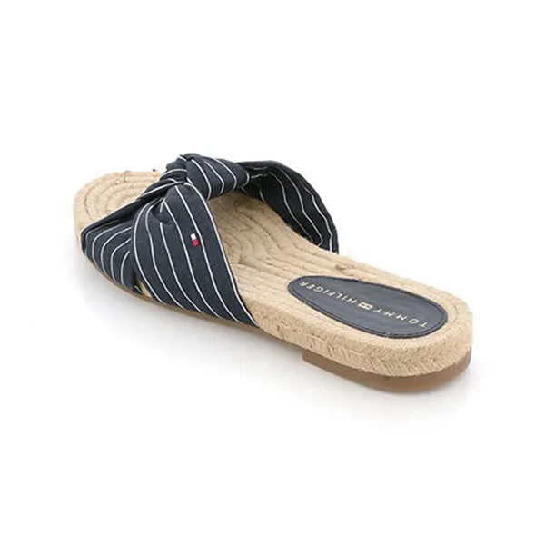 Dép Nữ Tommy Hilfiger Sọc Phẳng Màu Đen Size 36 - Dép - Vua Hàng Hiệu