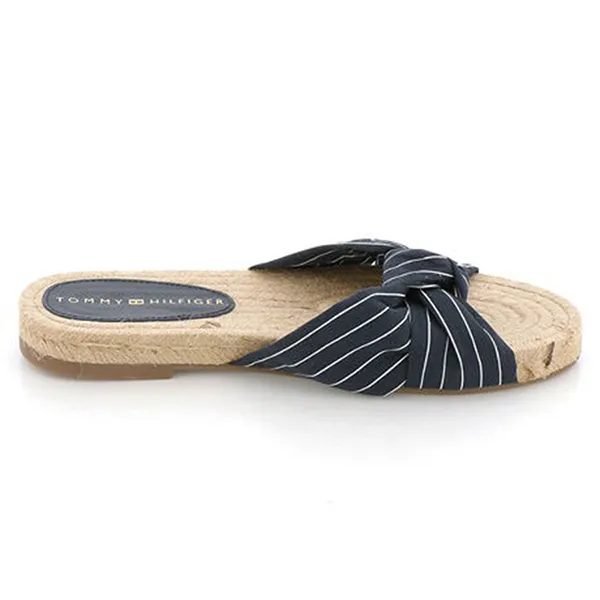 Dép Nữ Tommy Hilfiger Sọc Phẳng Màu Đen Size 36 - Dép - Vua Hàng Hiệu