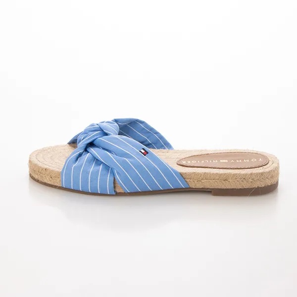 Dép Nữ Tommy Hilfiger Sọc Phẳng Màu Xanh Blue Size 36