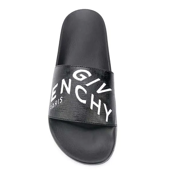 Dép Quai Ngang Nam Givenchy Logo Print Leather Slides ES0260 Màu Đen Size 41 - Dép - Vua Hàng Hiệu