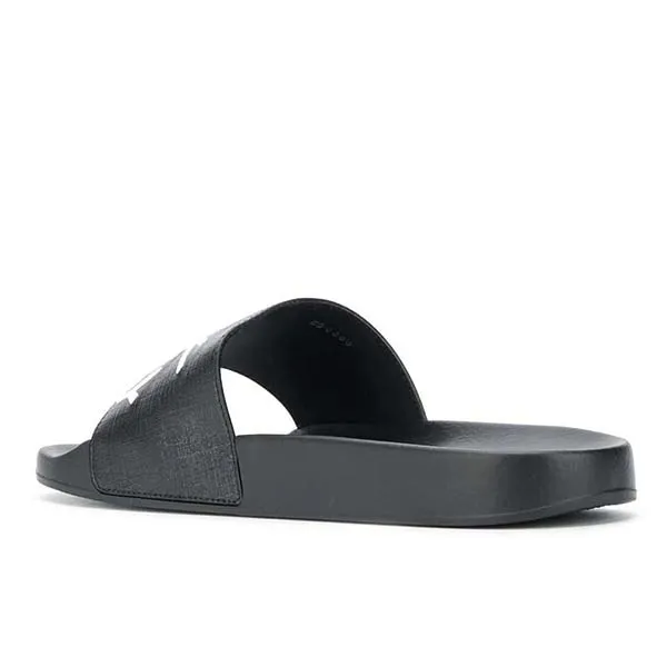 Dép Quai Ngang Nam Givenchy Logo Print Leather Slides ES0260 Màu Đen Size 41 - Dép - Vua Hàng Hiệu